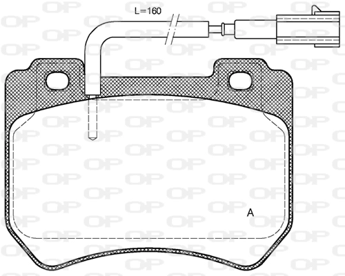 Комплект тормозных колодок дисковый тормоз OPEN PARTS BPA1444.01