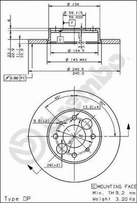 Тормозной диск BRECO BS 7391