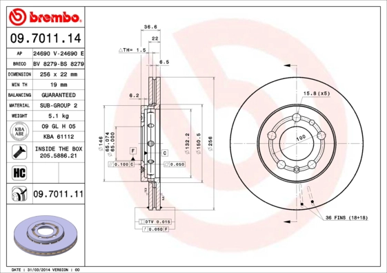 Тормозной диск coated disc line BRECO BV 8279