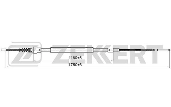 Тросик cтояночный тормоз ZEKKERT BZ-1093