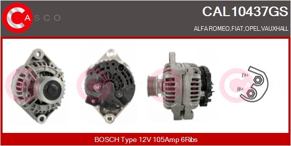 Генератор genuine CASCO CAL10437GS