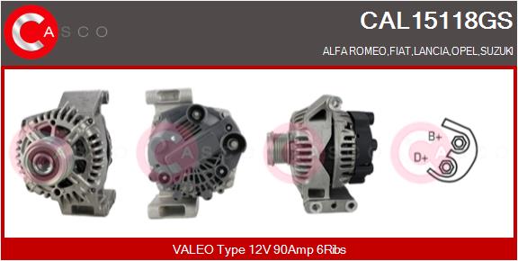 Генератор genuine CASCO CAL15118GS