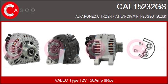 Генератор genuine CASCO CAL15232GS