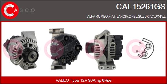 Генератор genuine CASCO CAL15261GS