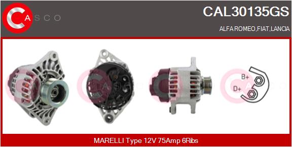 Генератор genuine CASCO CAL30135GS