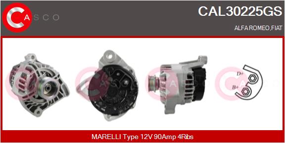 Генератор genuine CASCO CAL30225GS