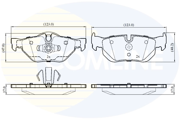 Комплект тормозных колодок дисковый тормоз comline COMLINE CBP02787