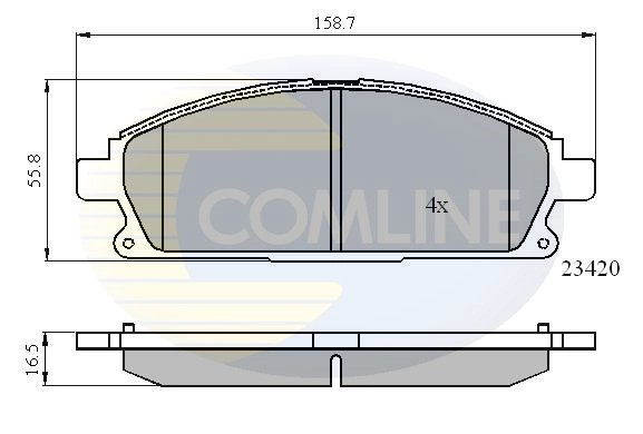 Комплект тормозных колодок дисковый тормоз comline COMLINE CBP0591