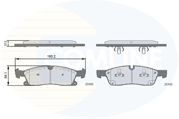 Комплект тормозных колодок дисковый тормоз comline COMLINE CBP36133