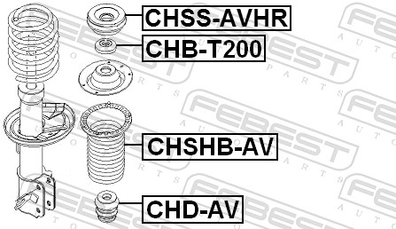 Опора стойки амортизатора FEBEST CHSS-AVHR