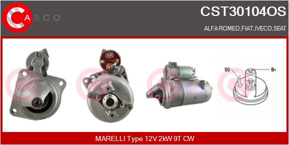 Стартер reman - no core value CASCO CST30104OS