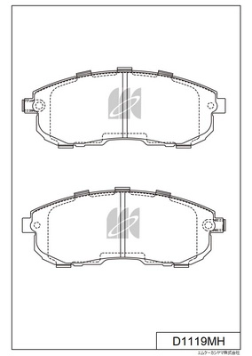 Комплект тормозных колодок дисковый тормоз MK KASHIYAMA D1119MH