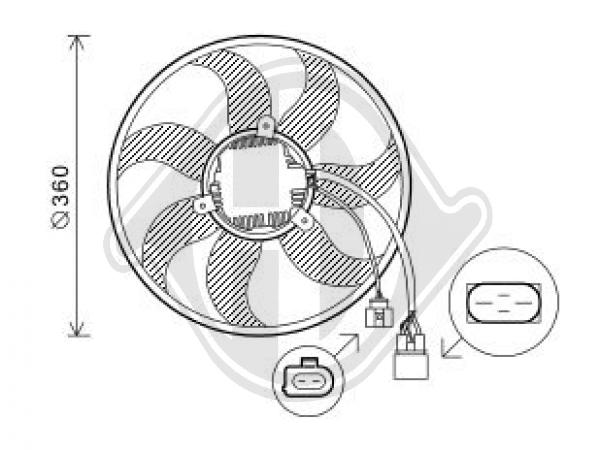 Вентилятор охлаждение двигателя diederichs climate DIEDERICHS DCL1230