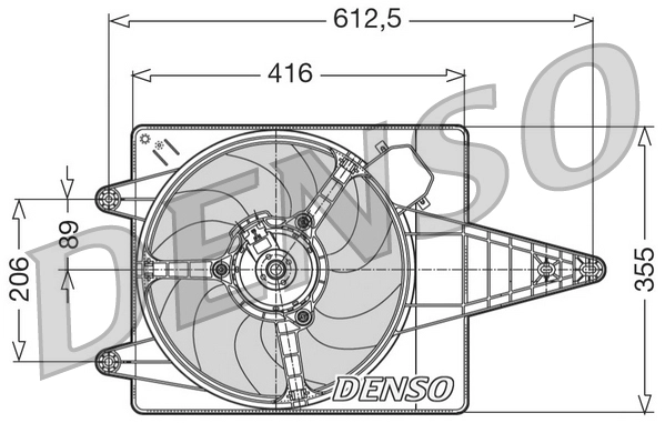 Вентилятор охлаждение двигателя DENSO DER01004