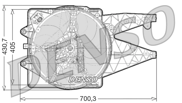 Вентилятор охлаждение двигателя DENSO DER01021