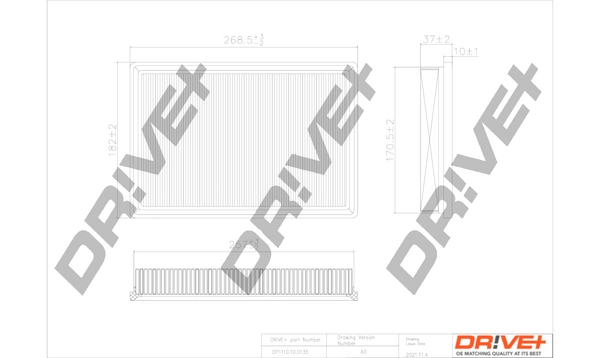 Воздушный фильтр DR!VE+ DP1110.10.0135