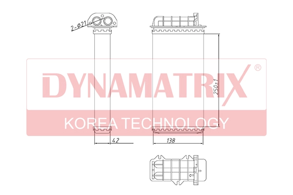 Теплообменник отопление салона DYNAMATRIX-KOREA DR71441