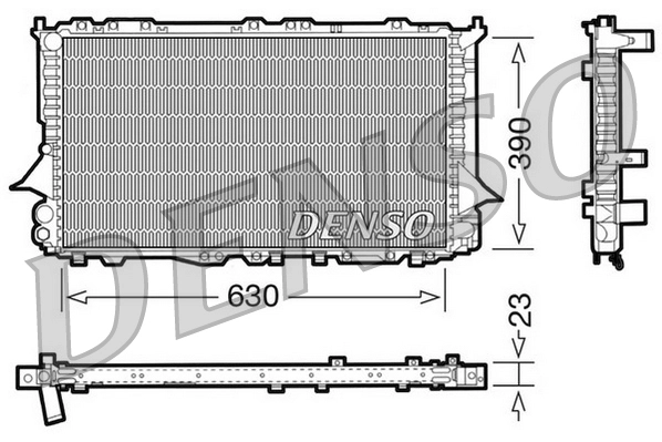 Радиатор охлаждение двигателя DENSO DRM02002