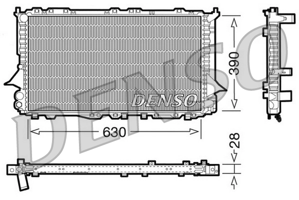 Радиатор охлаждение двигателя DENSO DRM02005