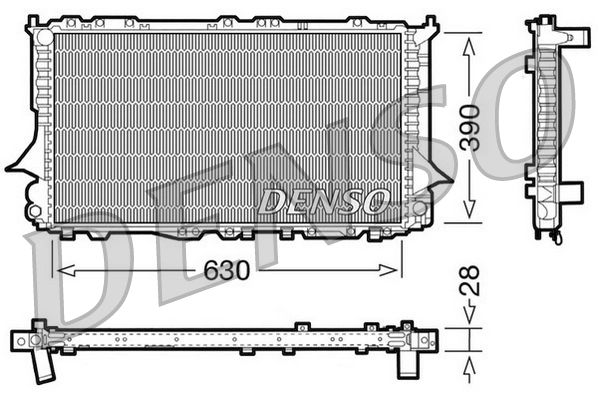 Радиатор охлаждение двигателя DENSO DRM02006