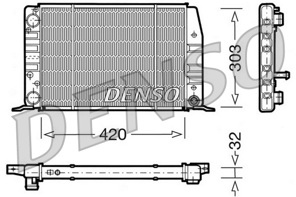 Радиатор охлаждение двигателя DENSO DRM02012