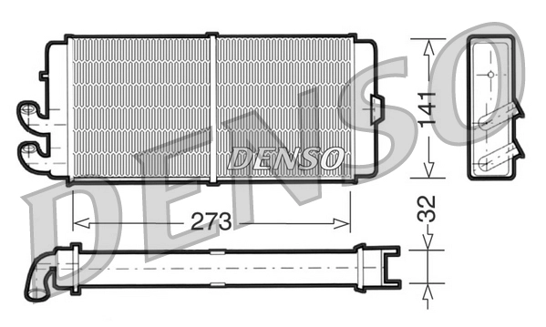 Теплообменник отопление салона DENSO DRR02001