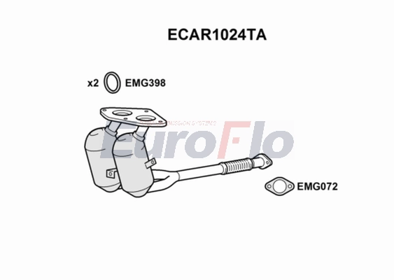 Катализатор EUROFLO ECAR1024TA