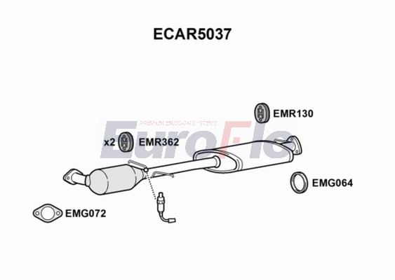 Катализатор EUROFLO ECAR5037