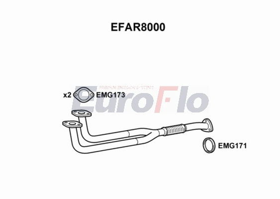 Труба выхлопного газа EUROFLO EFAR8000