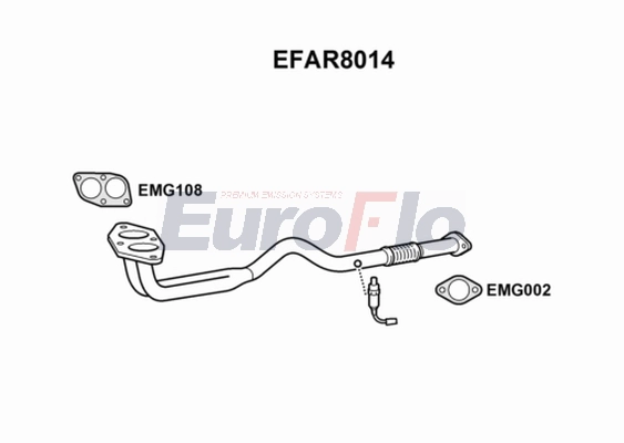 Труба выхлопного газа EUROFLO EFAR8014