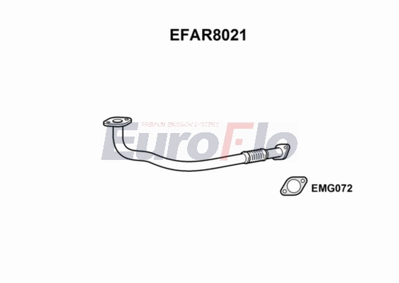 Труба выхлопного газа EUROFLO EFAR8021
