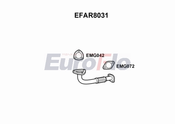 Труба выхлопного газа EUROFLO EFAR8031