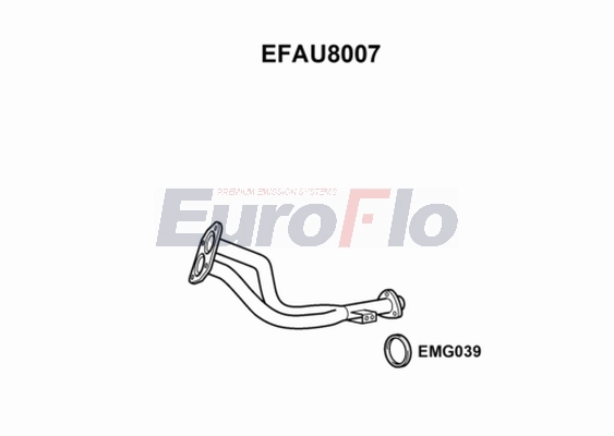 Труба выхлопного газа EUROFLO EFAU8007