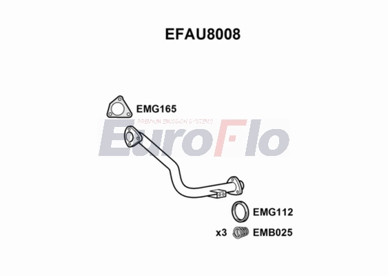 Труба выхлопного газа EUROFLO EFAU8008