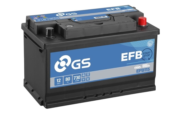 Стартерная аккумуляторная батарея gs efb stop start GS EFB115