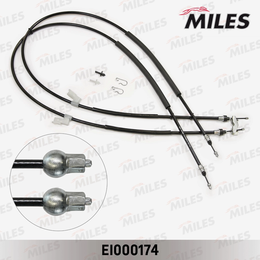 Тросик cтояночный тормоз MILES EI000174