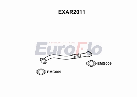 Труба выхлопного газа EUROFLO EXAR2011