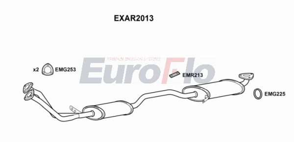 Труба выхлопного газа EUROFLO EXAR2013