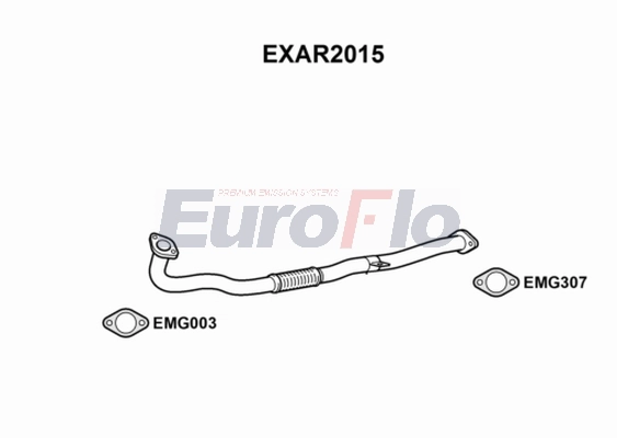 Труба выхлопного газа EUROFLO EXAR2015