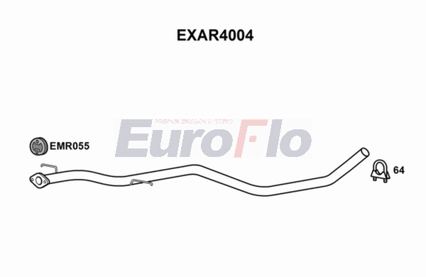 Труба выхлопного газа EUROFLO EXAR4004