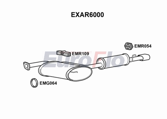 Глушитель выхлопных газов конечный EUROFLO EXAR6000