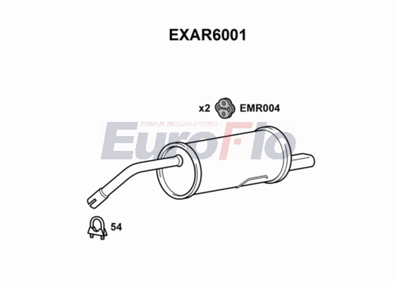 Глушитель выхлопных газов конечный EUROFLO EXAR6001