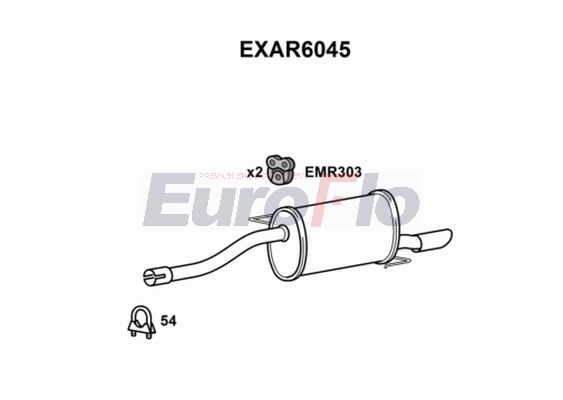 Глушитель выхлопных газов конечный EUROFLO EXAR6045