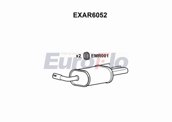 Глушитель выхлопных газов конечный EUROFLO EXAR6052