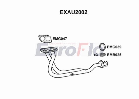 Труба выхлопного газа EUROFLO EXAU2002