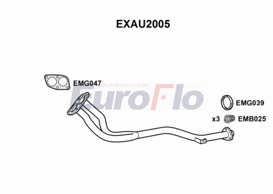 Труба выхлопного газа EUROFLO EXAU2005