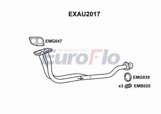 Труба выхлопного газа EUROFLO EXAU2017