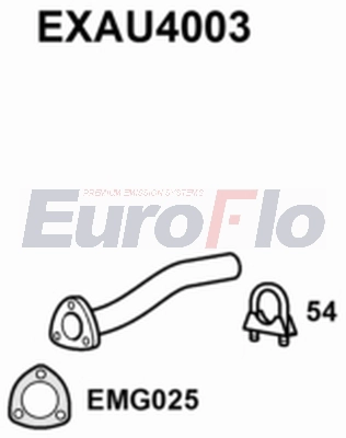 Труба выхлопного газа EUROFLO EXAU4003