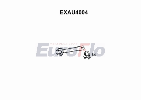 Труба выхлопного газа EUROFLO EXAU4004