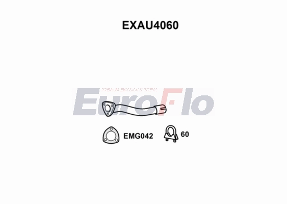 Труба выхлопного газа EUROFLO EXAU4060